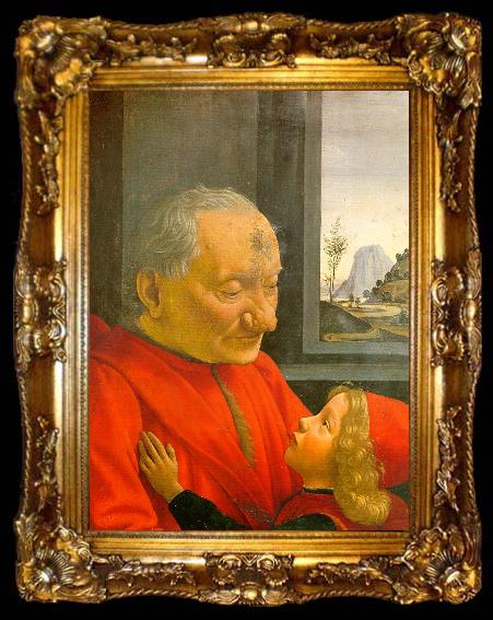 framed  Domenico Ghirlandaio An Old Man and his Grandson, ta009-2